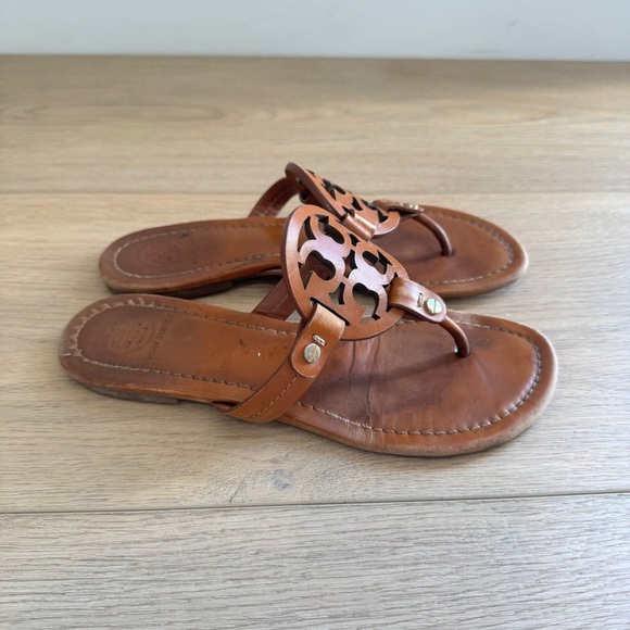 Tory Burch Metallic Brown Thong  Miller Sandals - Picture 3 of 7